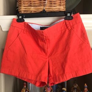 J Crew Orange/Red Chino Shorts